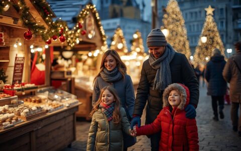 Famiglia italiana Mercatini Natale Lago di Garda Ponte Immacolata Gardaland