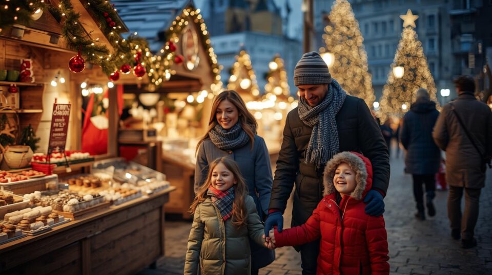 Famiglia italiana Mercatini Natale Lago di Garda Ponte Immacolata Gardaland